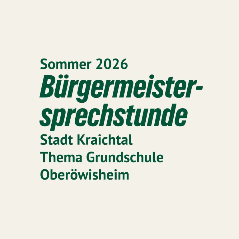 Bürgermeister Sprechstunde in Oberöwisheim